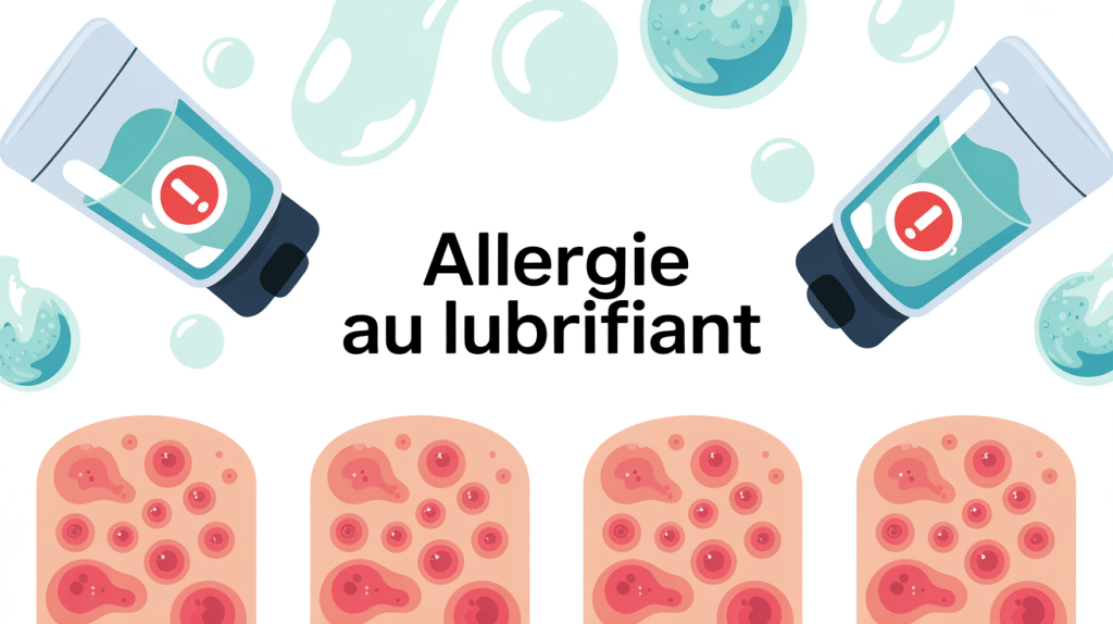 allergie au lubrifiant symbole tube gel alerte