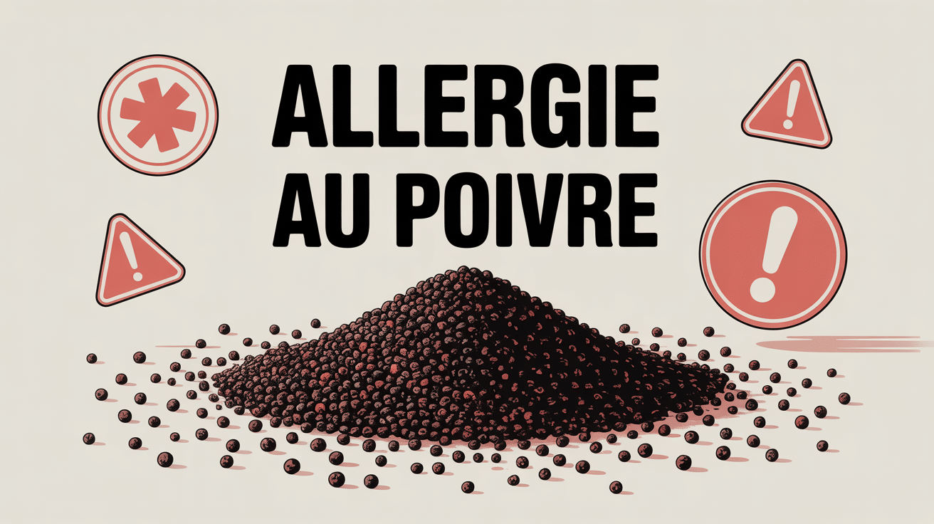 illustration allergie poivre grains symbols urgence
