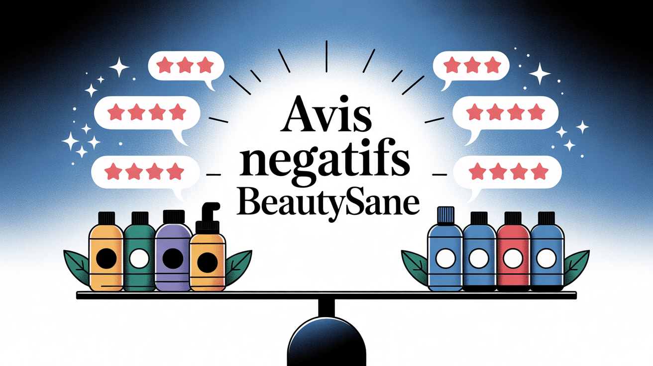 balance illustrant beautysané avis négatifs entre produits et critiques