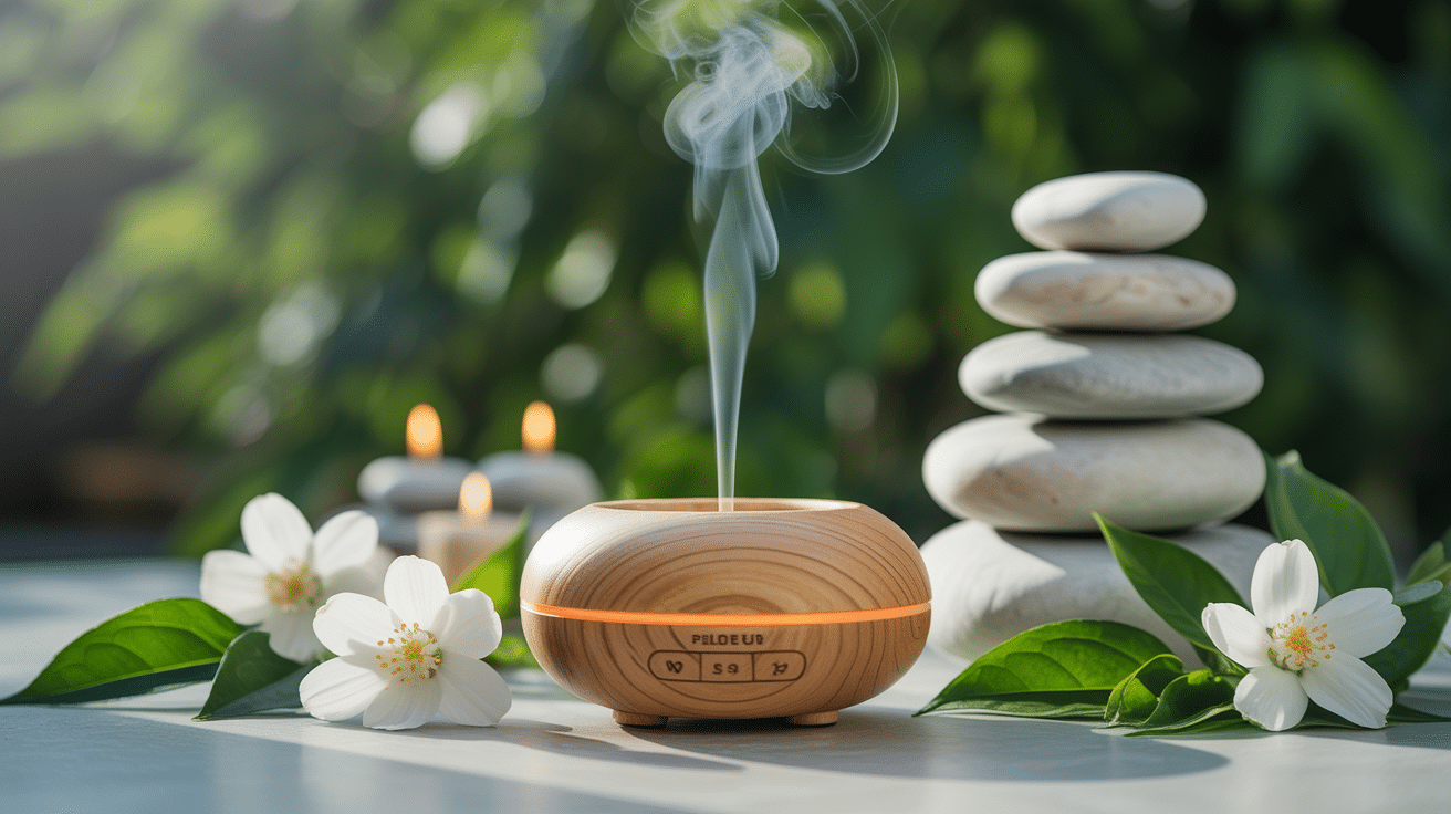 Diffuseur et fleurs jasmin huile essentielle bienfaits