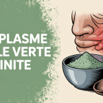 Cataplasme argile verte pour tendinite bol poudre et cheville inflammée