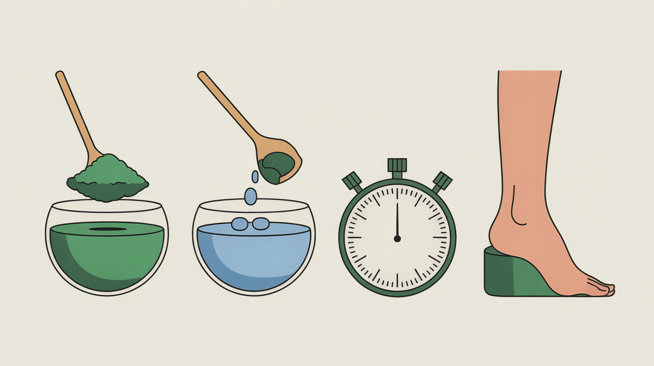 Cataplasme argile verte pour tendinite préparation application