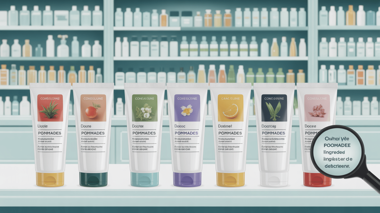 tubes de pommade chauffante pour mal de dos alignés en pharmacie