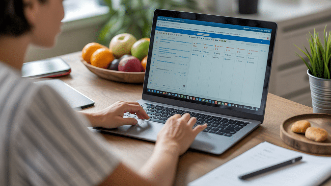 liste de courses à imprimer sur écran ordinateur