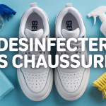 Desinfecter les chaussures vue d'ensemble produits nettoyage
