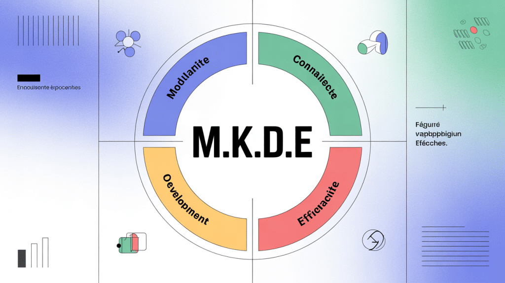 Illustration diagramme m.k.d.e modularité connaissance efficacité