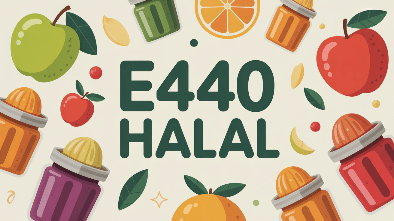 E440 halal visuel fruits confitures