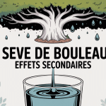 Illustration arbre et sève effet secondaire seve de bouleau