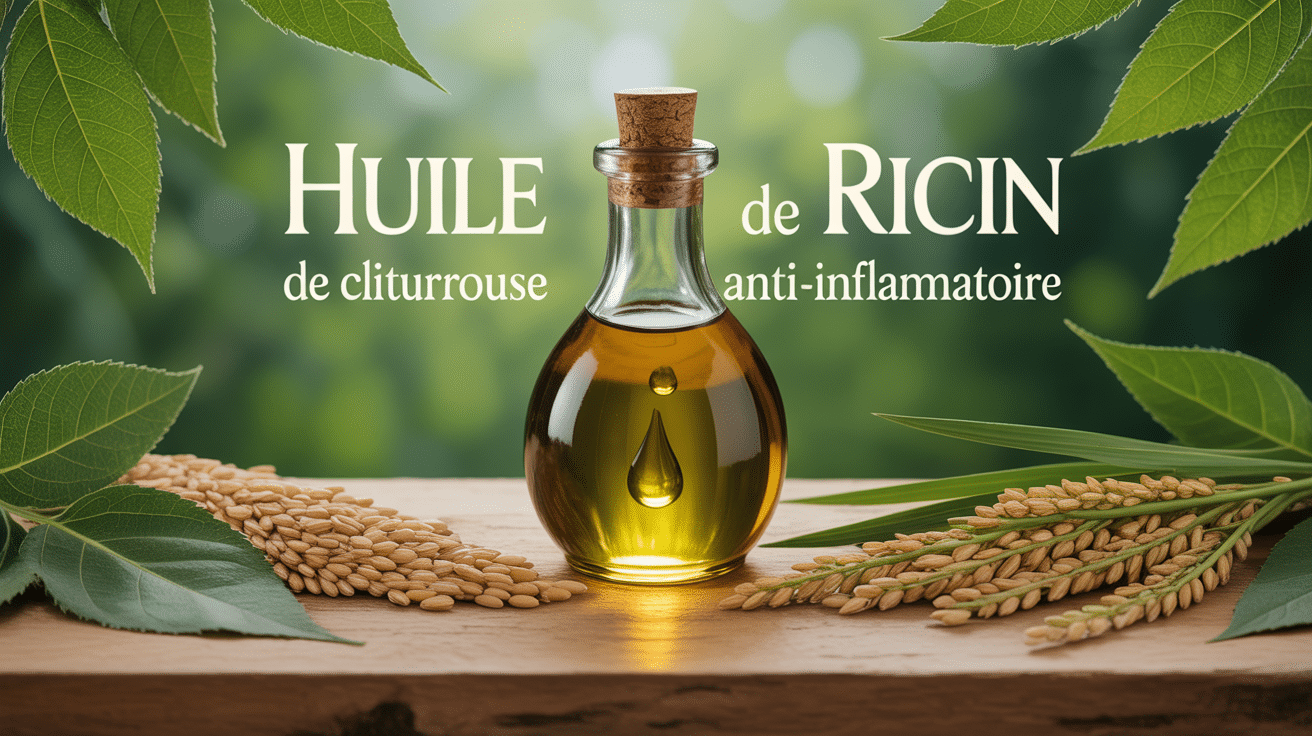 huile de ricin anti inflammatoire sur bois avec graines