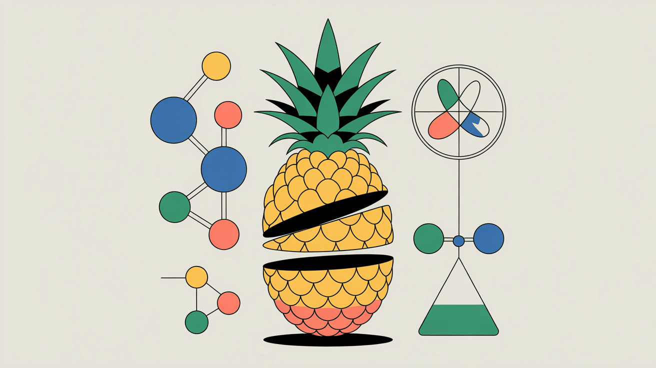 Ananas, molécules et balance effet jus d'ananas dents de sagesse