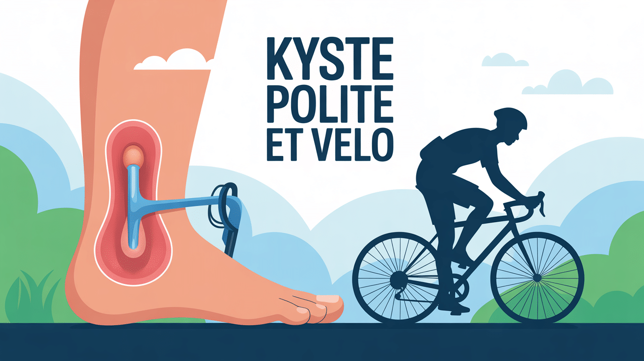 image genou avec kyste poplité et cycliste velo