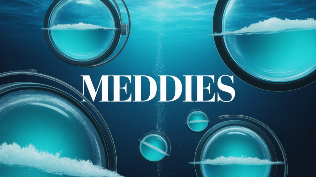 Vue sous-marine meddies tourbillons salés Atlantique