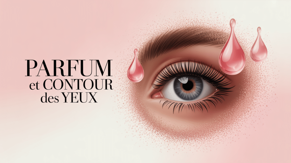 Parfum yeux close-up œil femme gouttes dorées