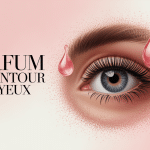 Parfum yeux close-up œil femme gouttes dorées