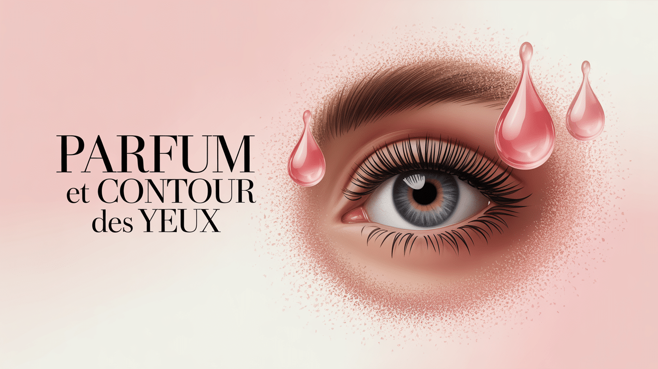 Parfum yeux close-up œil femme gouttes dorées