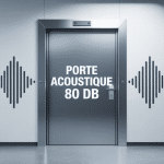 Porte acoustique 80 db prix installation professionnelle