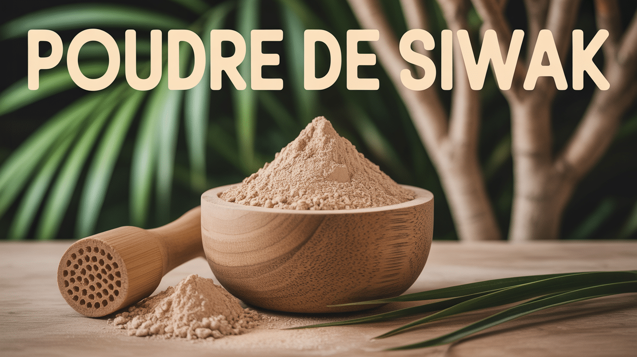 bol poudre de siwak brosse à dents racines