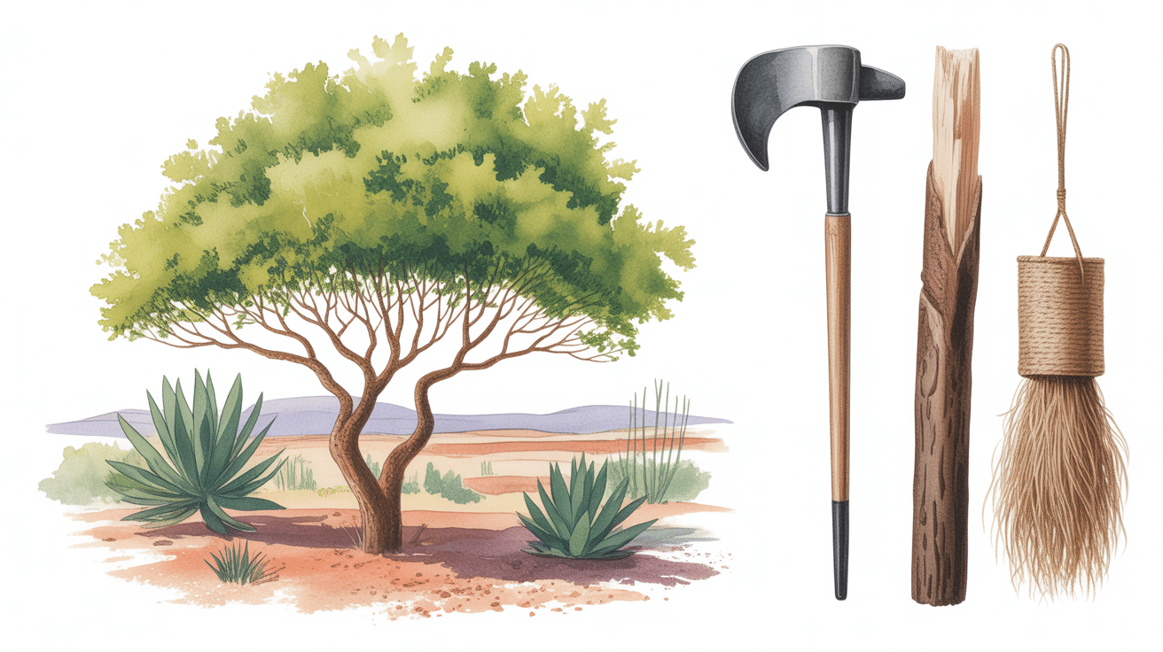 arbre racines poudre de siwak mortier