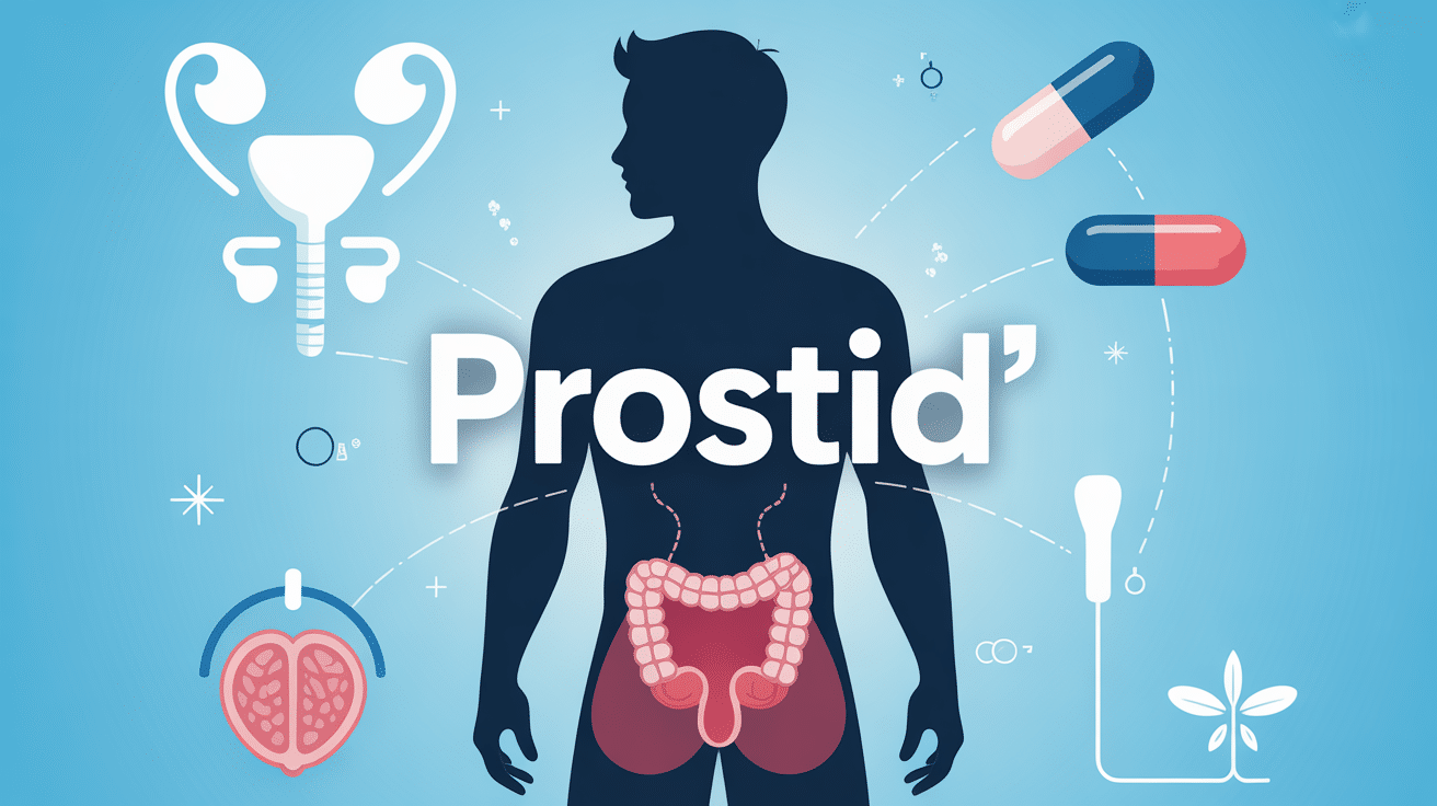 schéma prostid système urinaire avec zone pelvienne