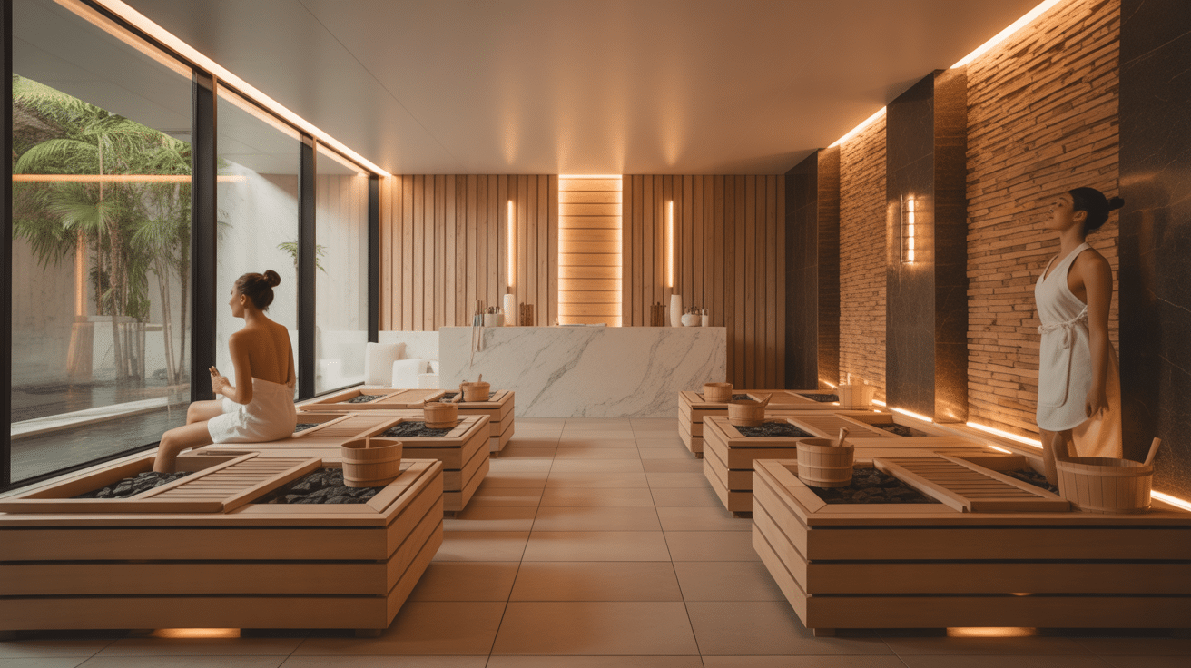 Spa sauna japonais Paris cabines et réception détente