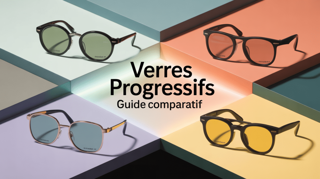 tableau comparatif verres progressifs essilor avec lunettes et titres