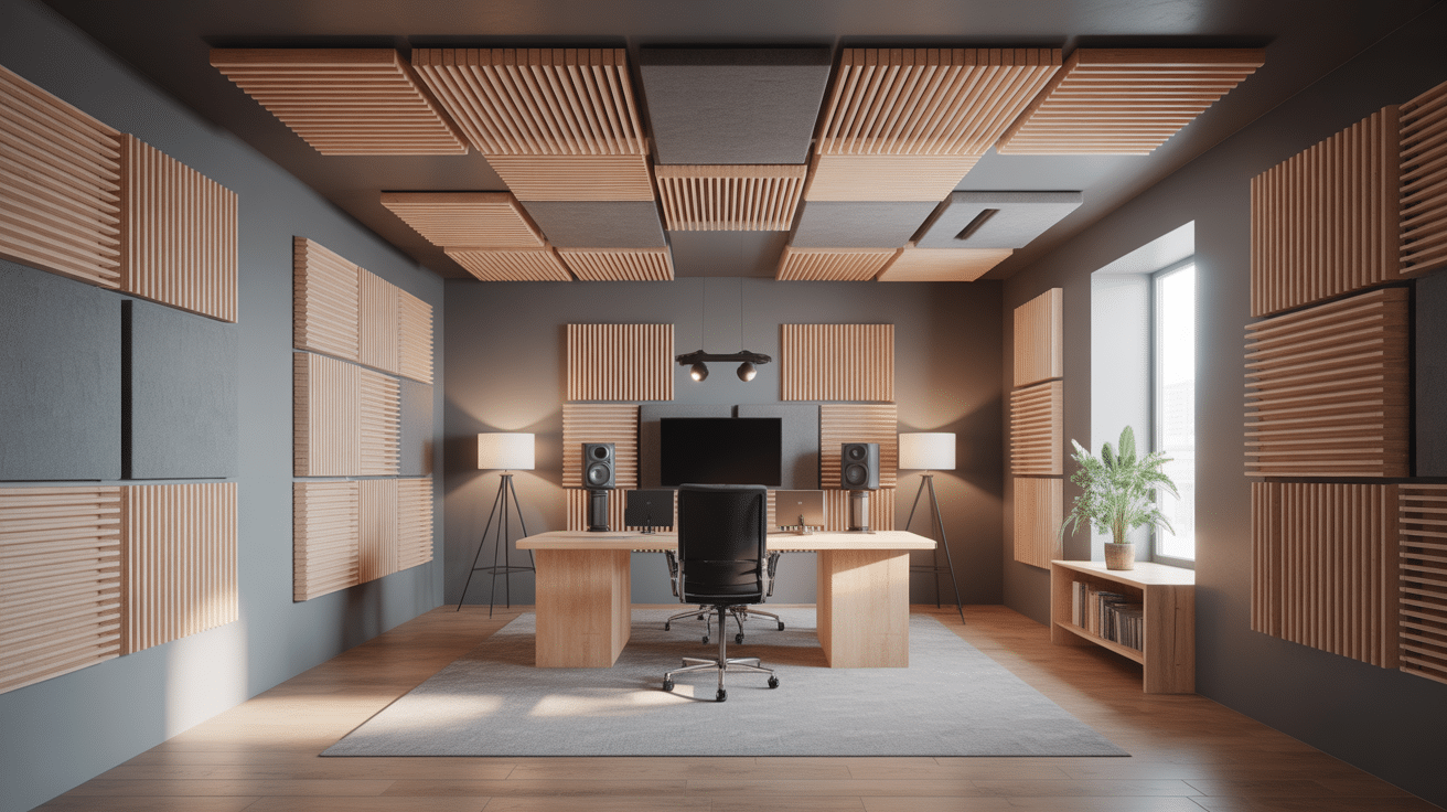 Disposition panneaux bass traps traitement acoustique home studio