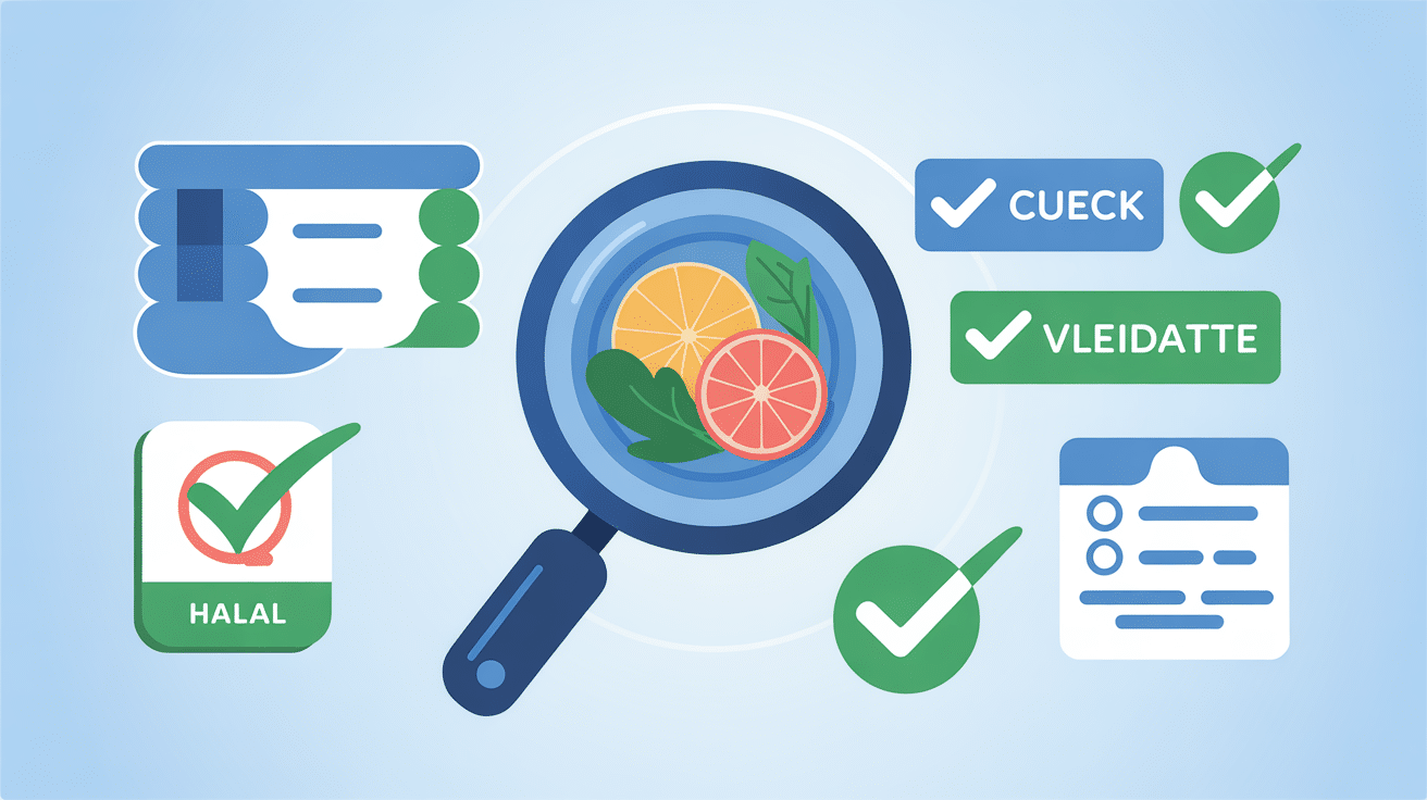 Controle etiquette glucose halal certification