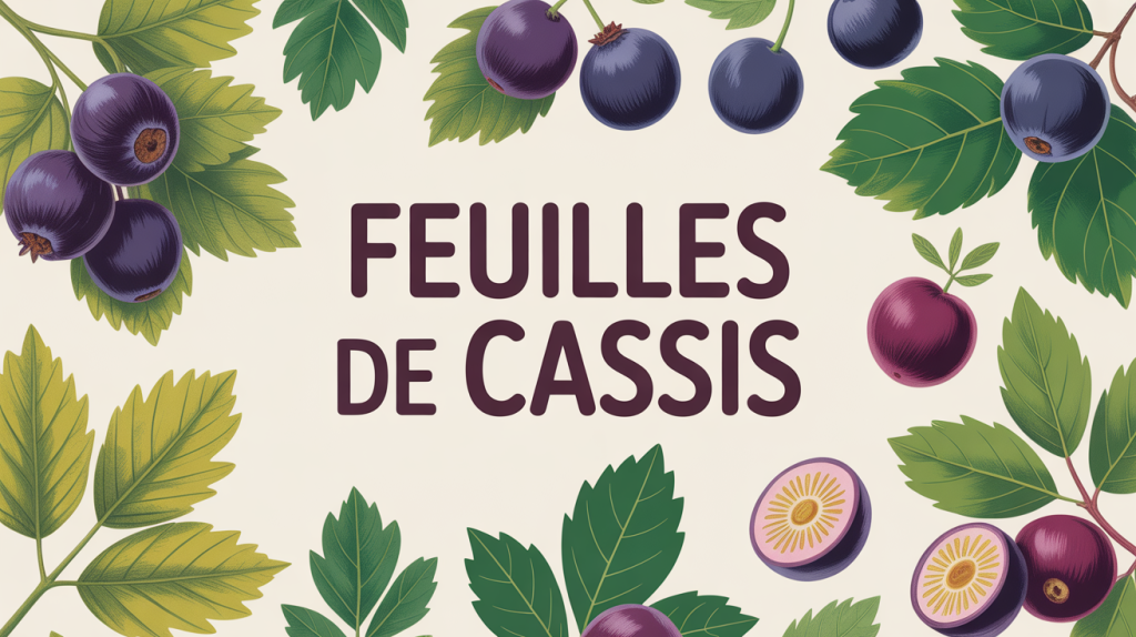 illustration centrale bienfaits des feuilles de cassis
