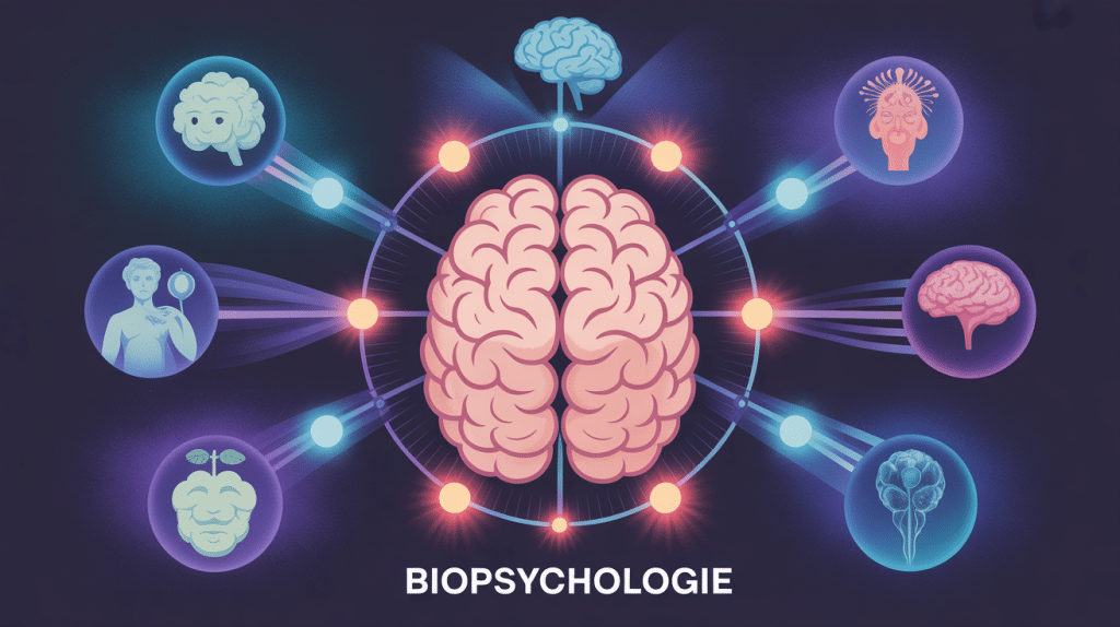 illustration conceptuelle biopsychologie cerveau émotions