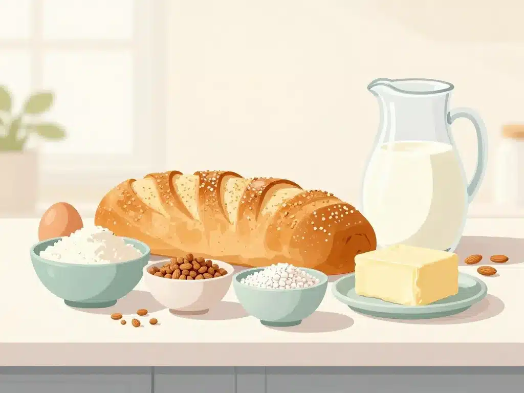 ingrédients brioche sans sucre farine édulcorant beurre végétal