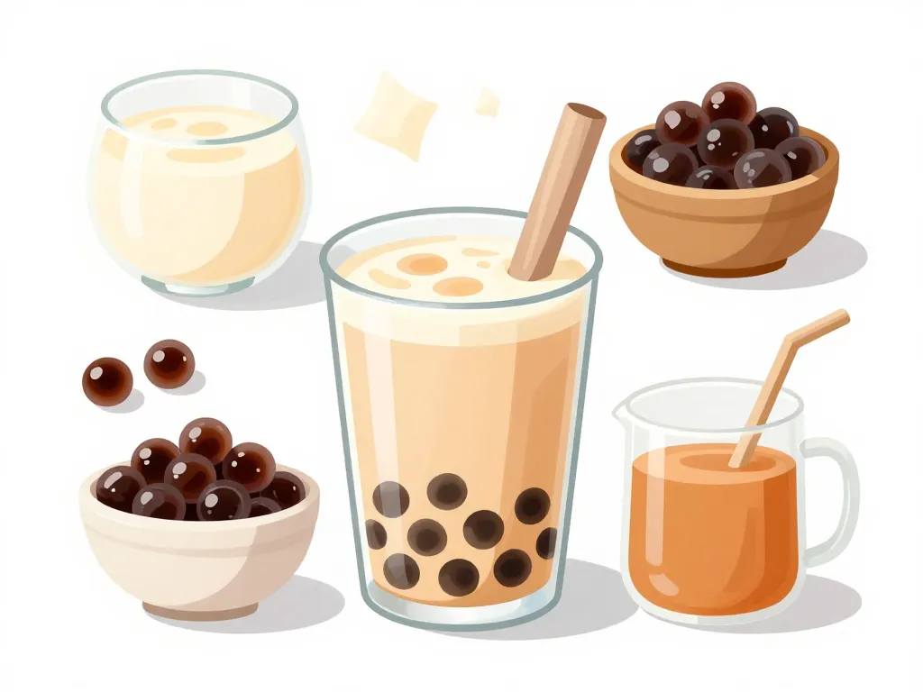 bubble tea nutritional information ingrédients principaux comparés
