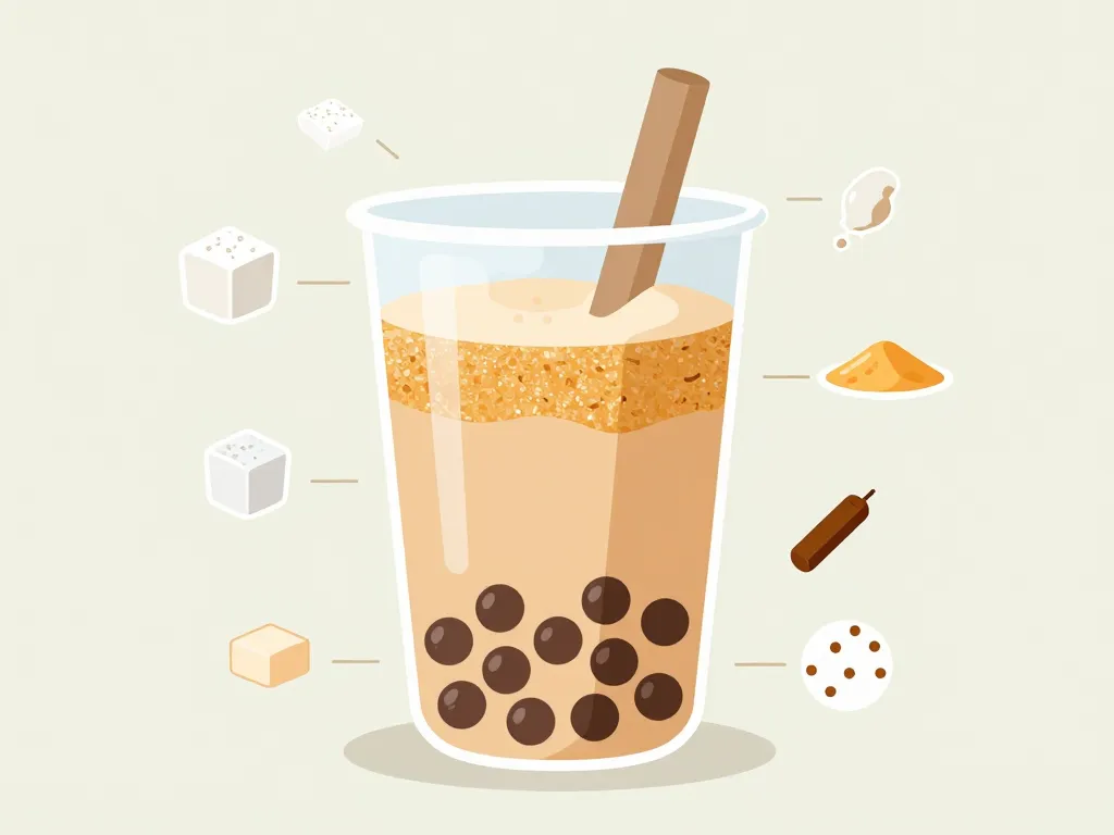 bubble tea nutritional information décomposition calories sucres