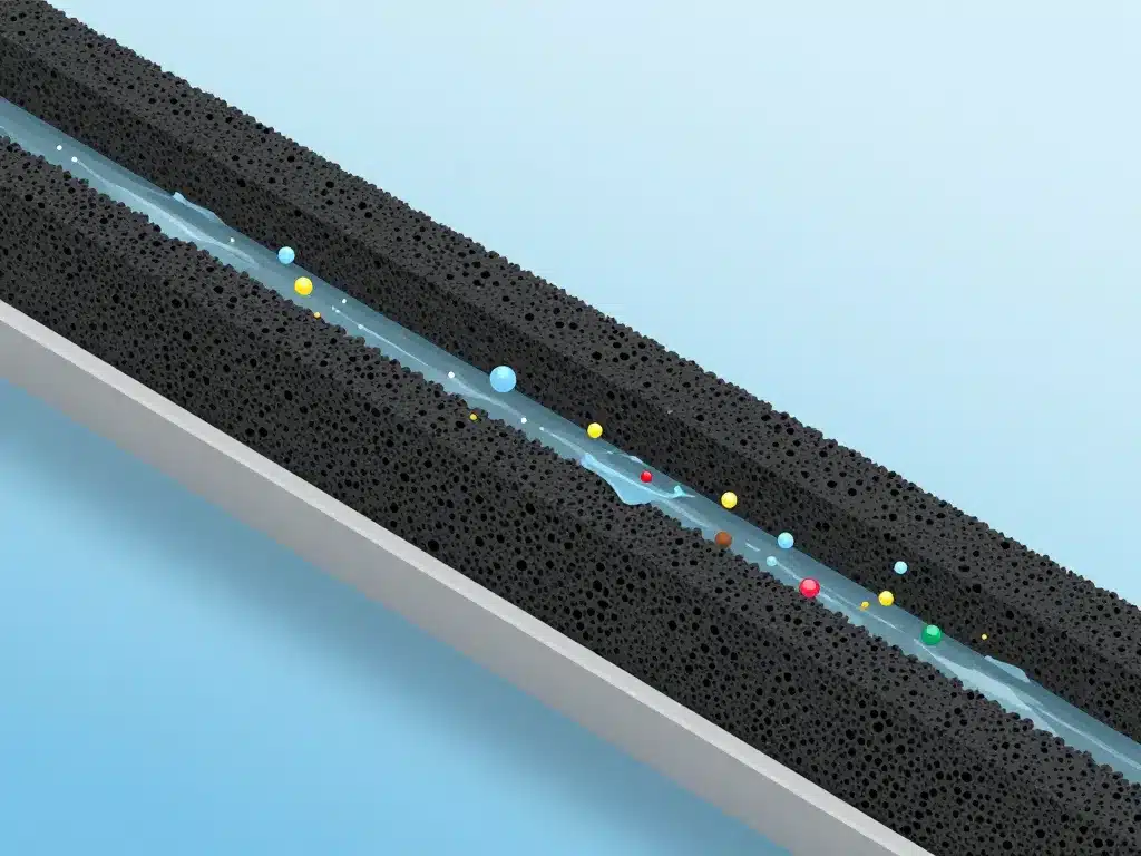 charbon actif eau avis scientifique filtration schéma