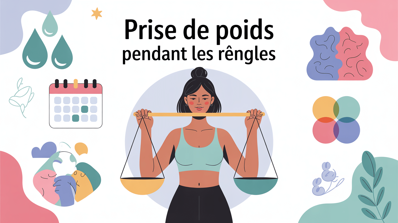 combien de kilo prend on pendant les regles femme balance hormones