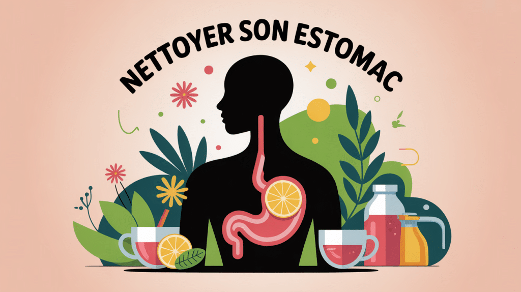 comment nettoyer son estomac illustration moderne
