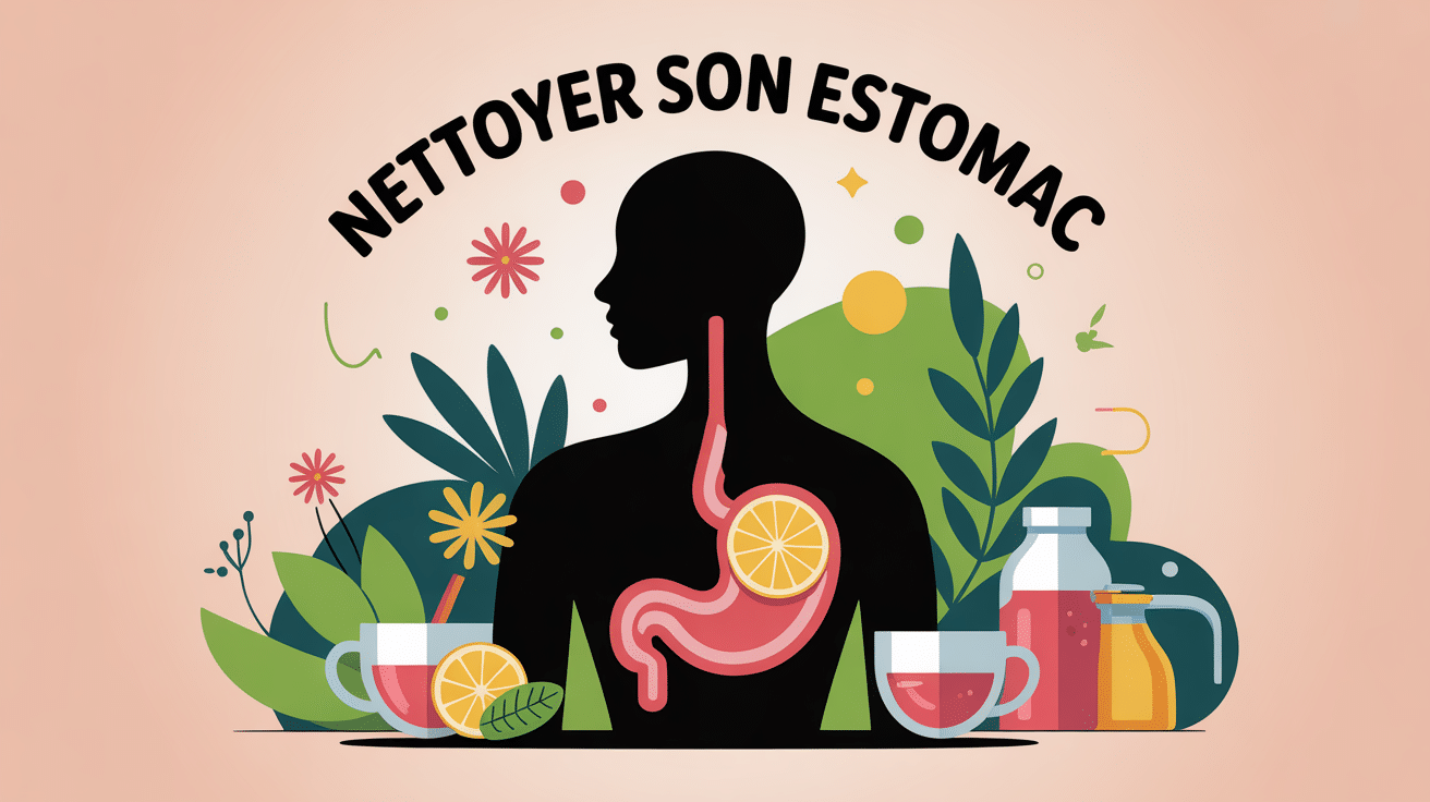 comment nettoyer son estomac illustration moderne