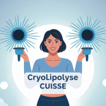 illustration cryolipolyse cuisse femme silhouette affinée