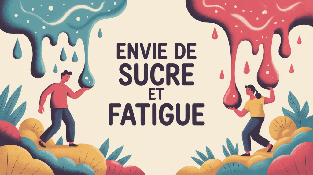 illustration envie de sucre et fatigue ambiance douce