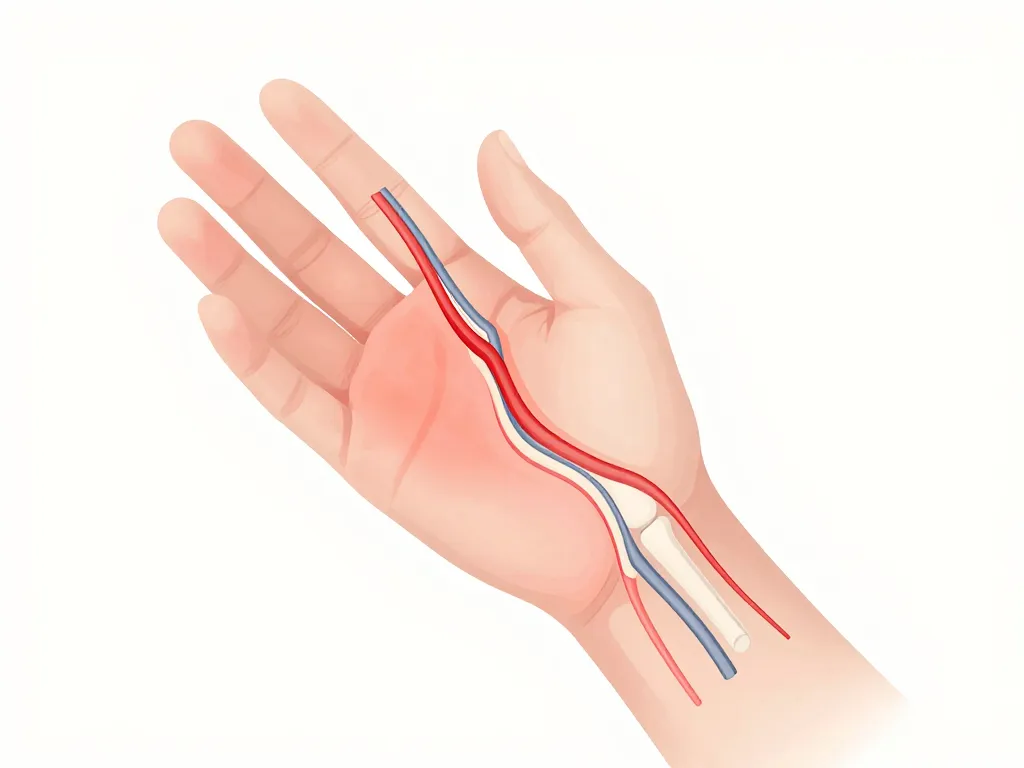 schéma inflammation cicatrice canal carpien anatomie poignet