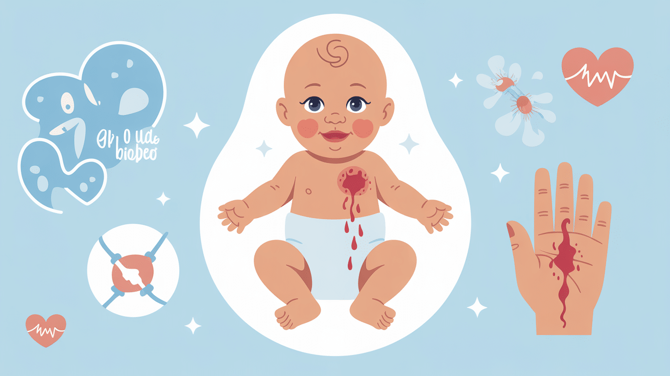 Photo hemoroide bebe illustration douce et rassurante