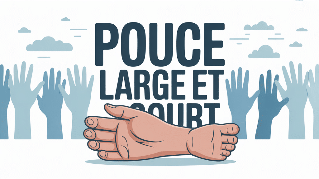 illustration d'un pouce large et court au centre