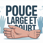 illustration d'un pouce large et court au centre
