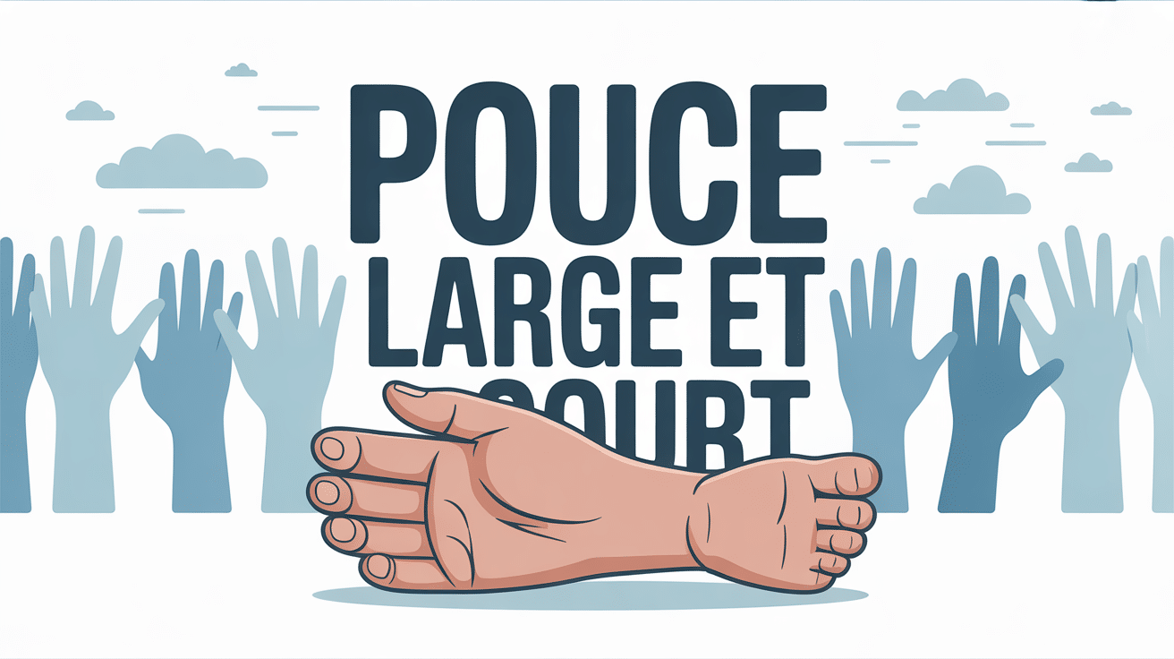 illustration d'un pouce large et court au centre