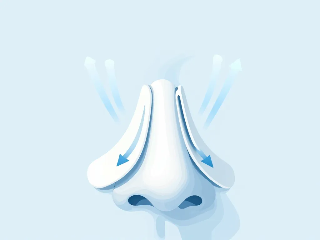 diagramme strips nasal action sur le nez