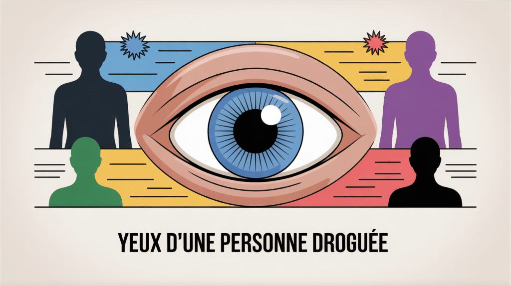 illustration yeux d'une personne droguée signes consommation