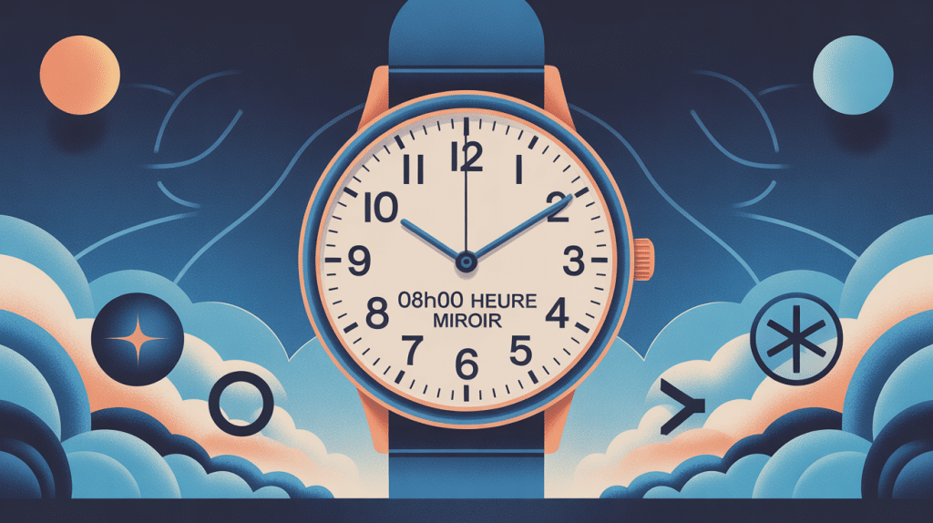 Illustration conceptuelle sur 08h00 signification dans la vie quotidienne