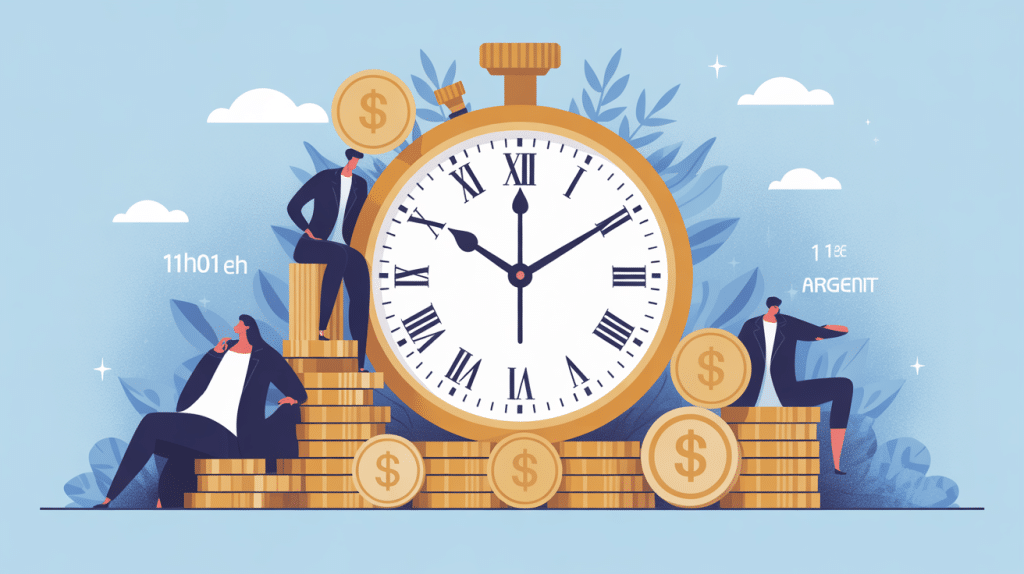 Illustration 11h01 signification argent prospérité heure miroir