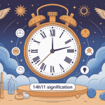 14h11 signification illustration horloge guidance symboles