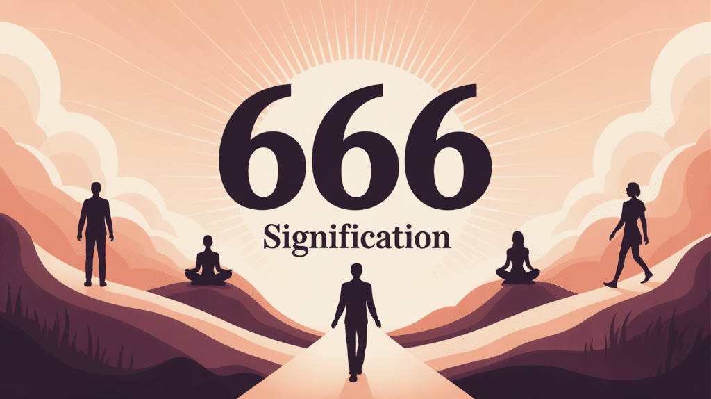 6666 signification message spirituel illustration