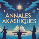 annales akashiques danger illustration bibliothèque lumineuse spiritualité